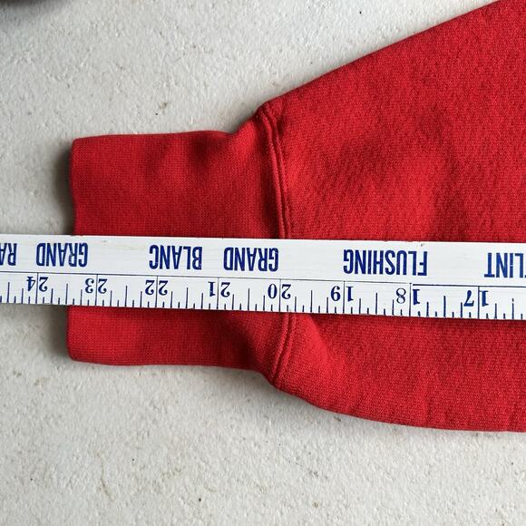 Vintage Chicago Bulls Sweatshirt Lee Nutmeg Mills Embroidered Red Large USA 90s - Picture 13 of 16